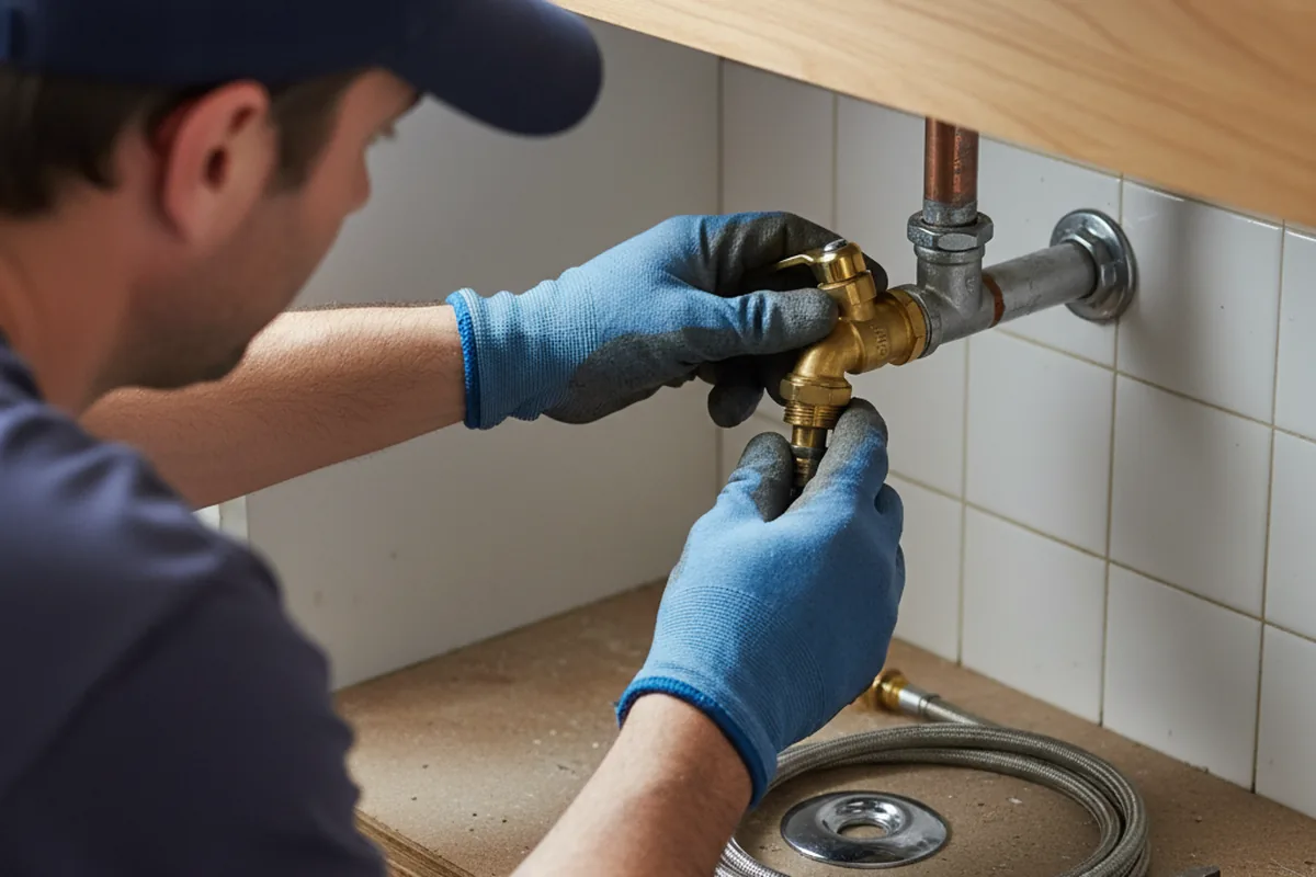 Shutoff valve and fitting work during Emergency Plumbing in Masonic Home